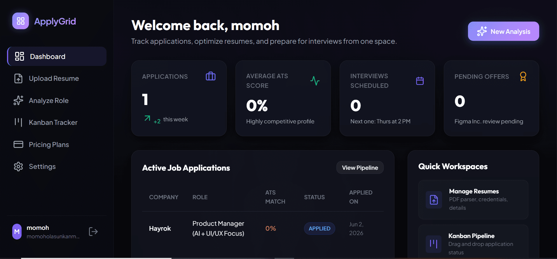 ApplyGrid — frontend project screenshot 1
