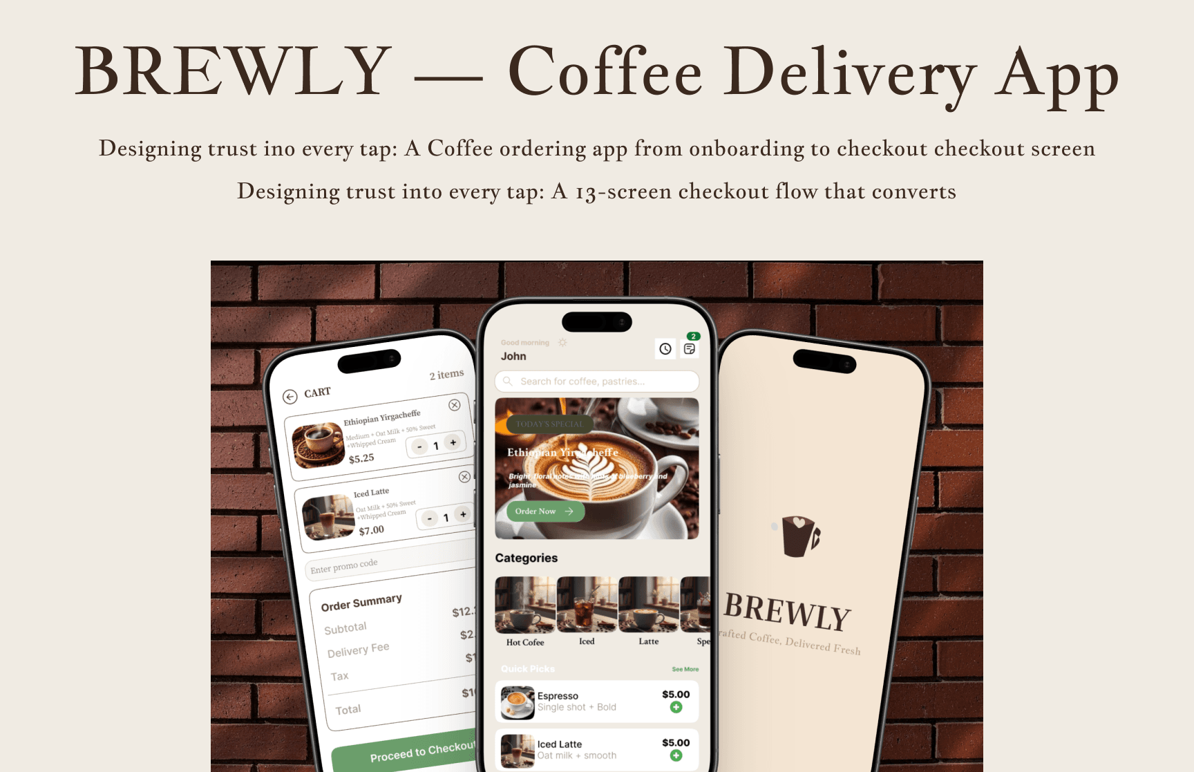 Brewly — design project screenshot 1