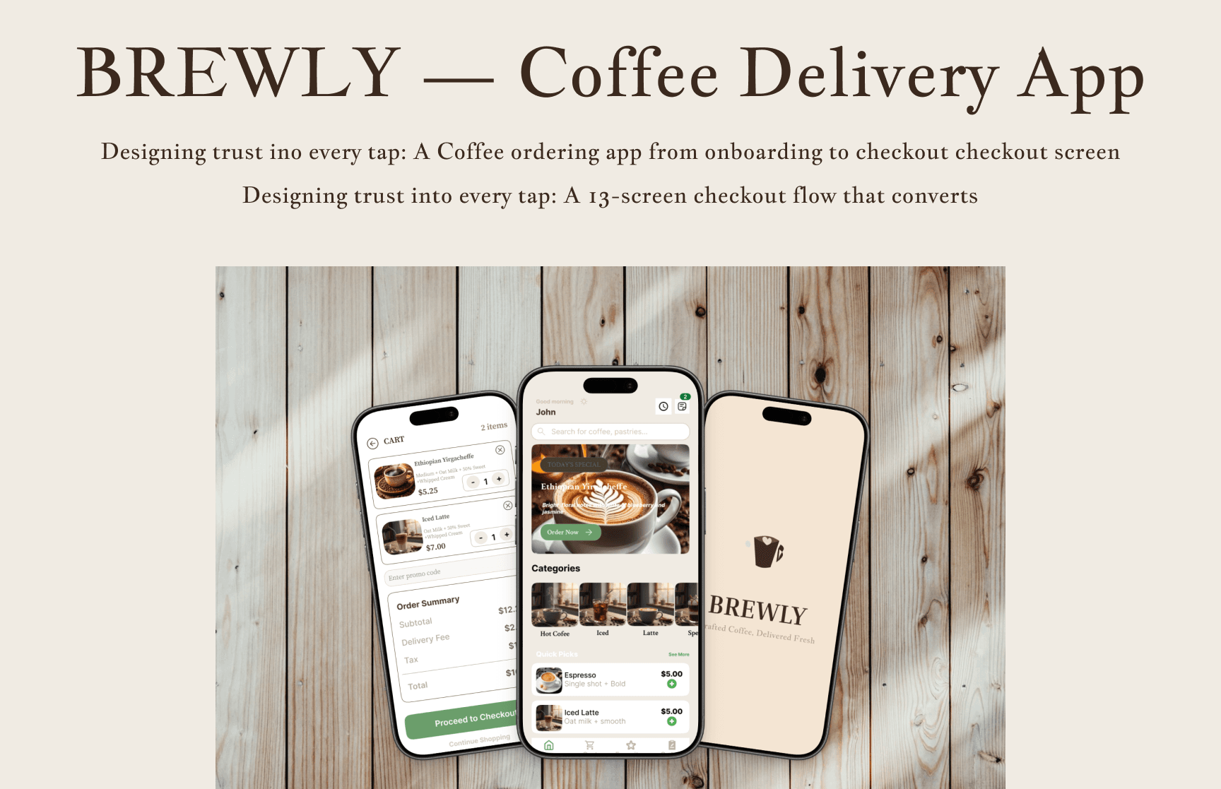 Brewly — design project screenshot 2
