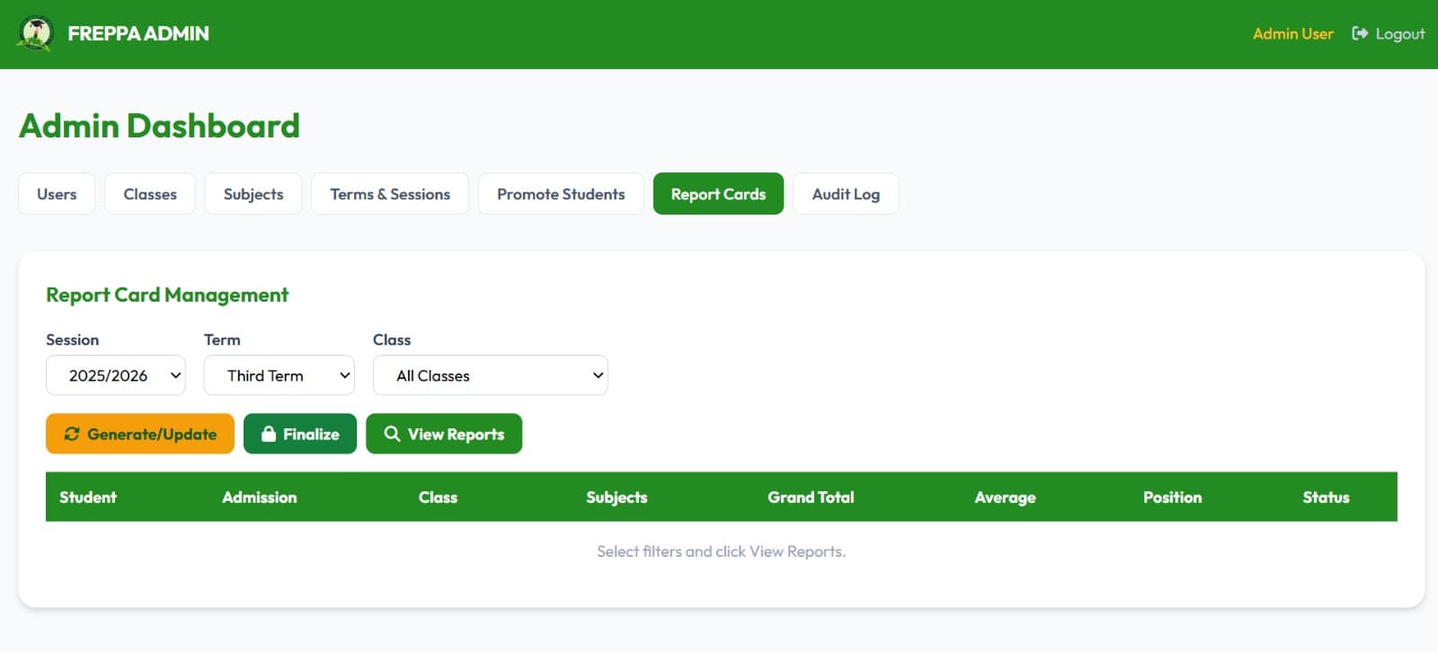 FREPPA — full-stack project screenshot 4