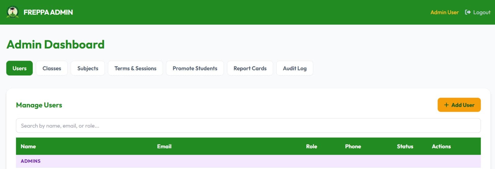 FREPPA — full-stack project screenshot 8