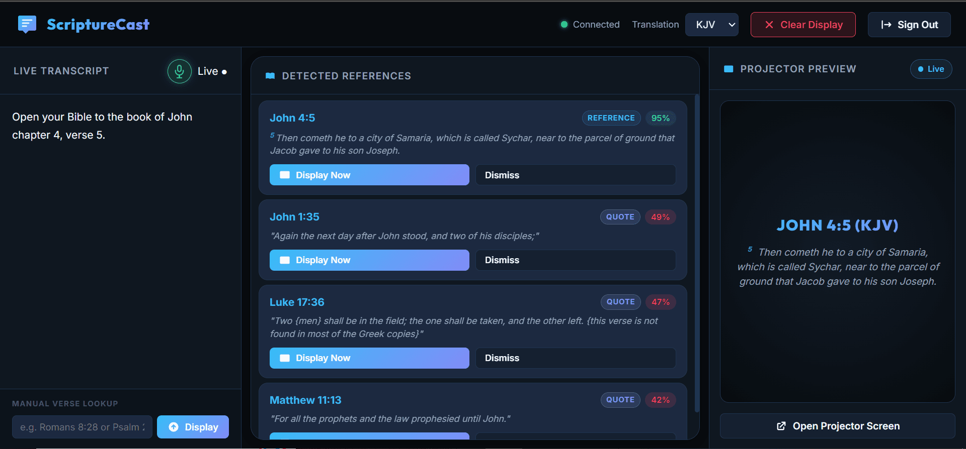 ScriptureCast — full-stack project screenshot 1